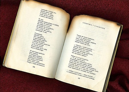 Libro de poesía abierto